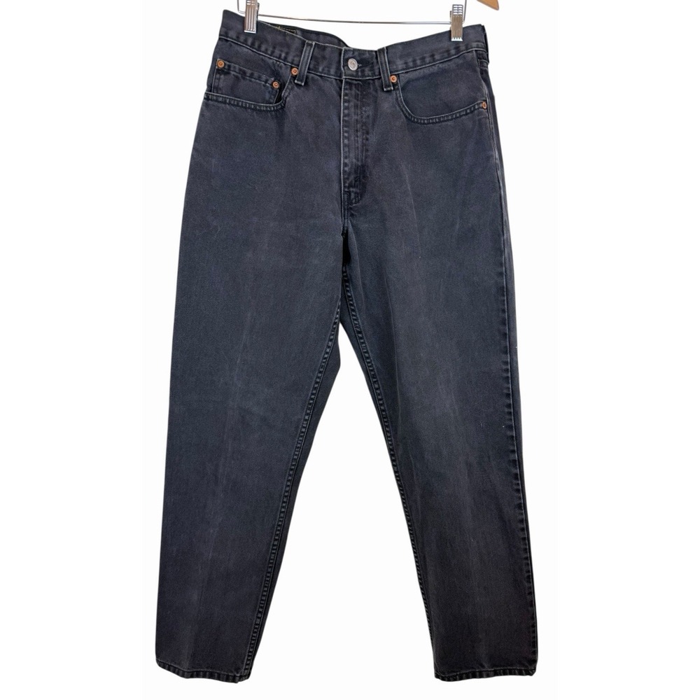 Vintage Levis Jeans 550‎ 34x32 Relaxed Tapered Black Wash 100% Cotton Y2K